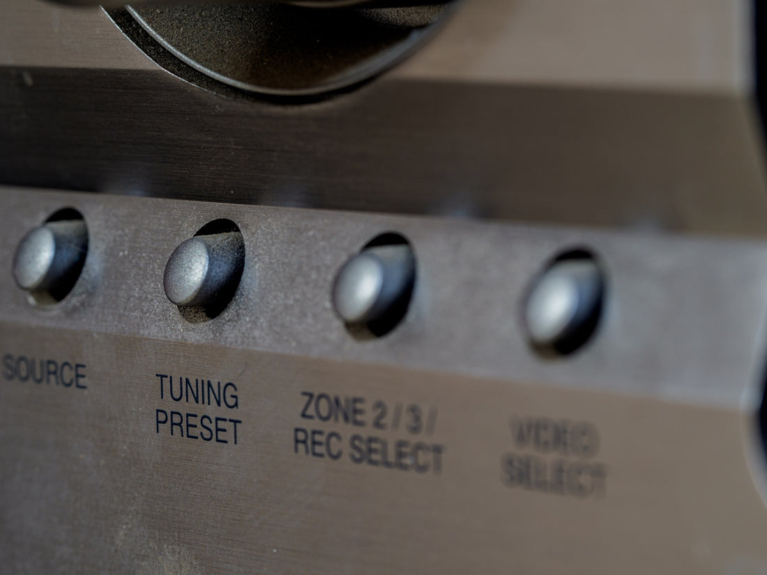 silver and black control panel