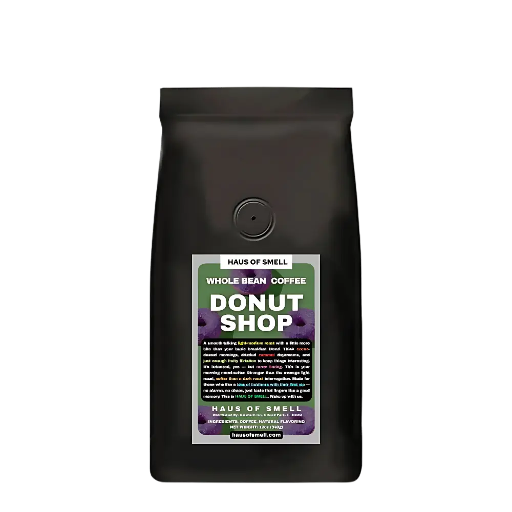 Donut Shop – Whole Bean Coffee by HAUS OF SMELL (12oz) HAUS OF SMELL