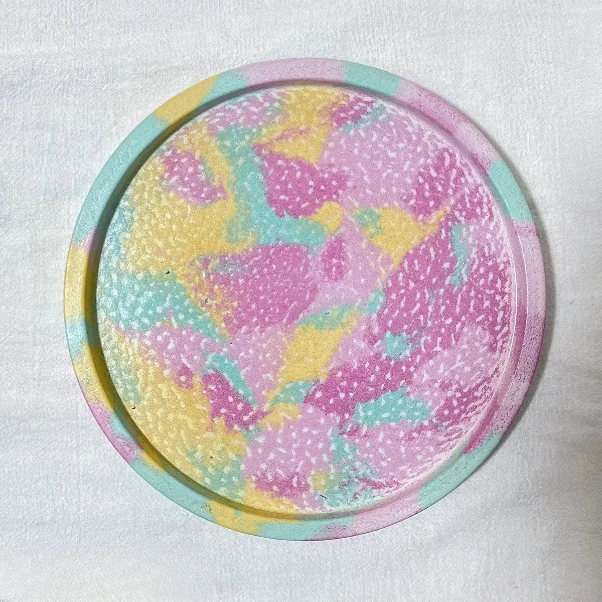 Handmade Round Cement Tray – Aromatherapy Base HAUS OF SMELL