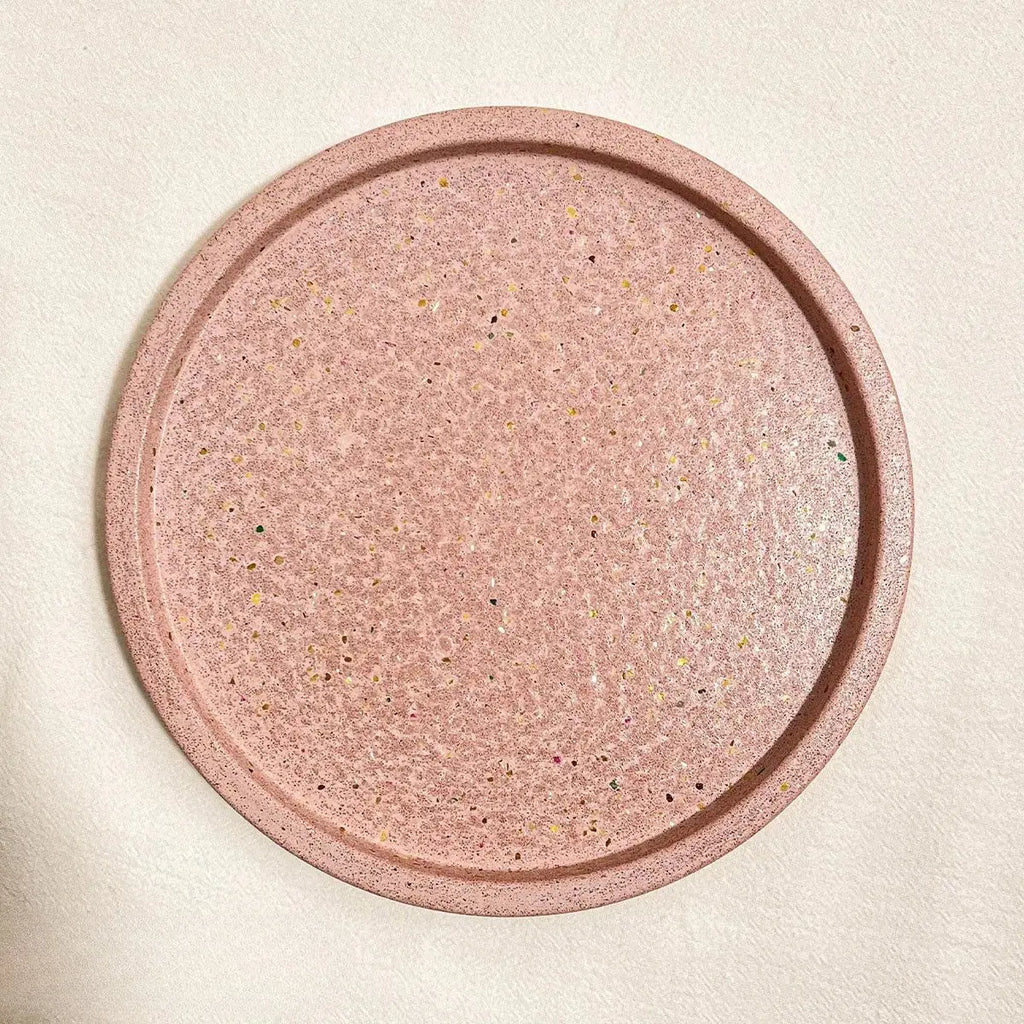 Handmade Round Cement Tray – Aromatherapy Base HAUS OF SMELL