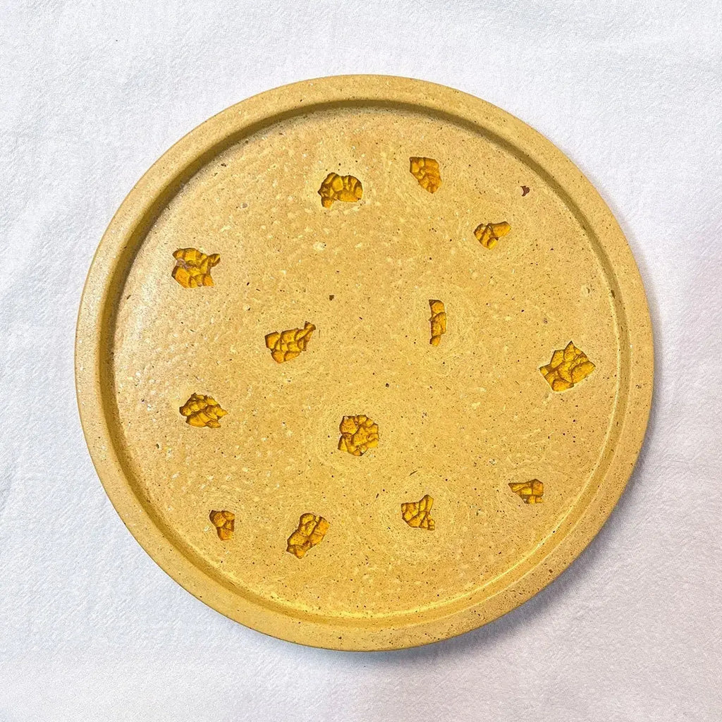 Handmade Round Cement Tray – Aromatherapy Base HAUS OF SMELL