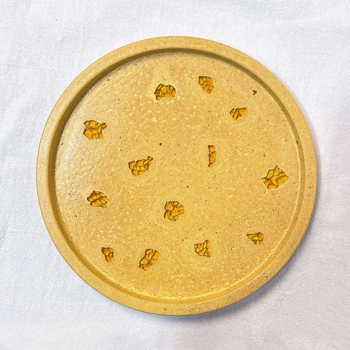 Handmade Round Cement Tray – Aromatherapy Base HAUS OF SMELL
