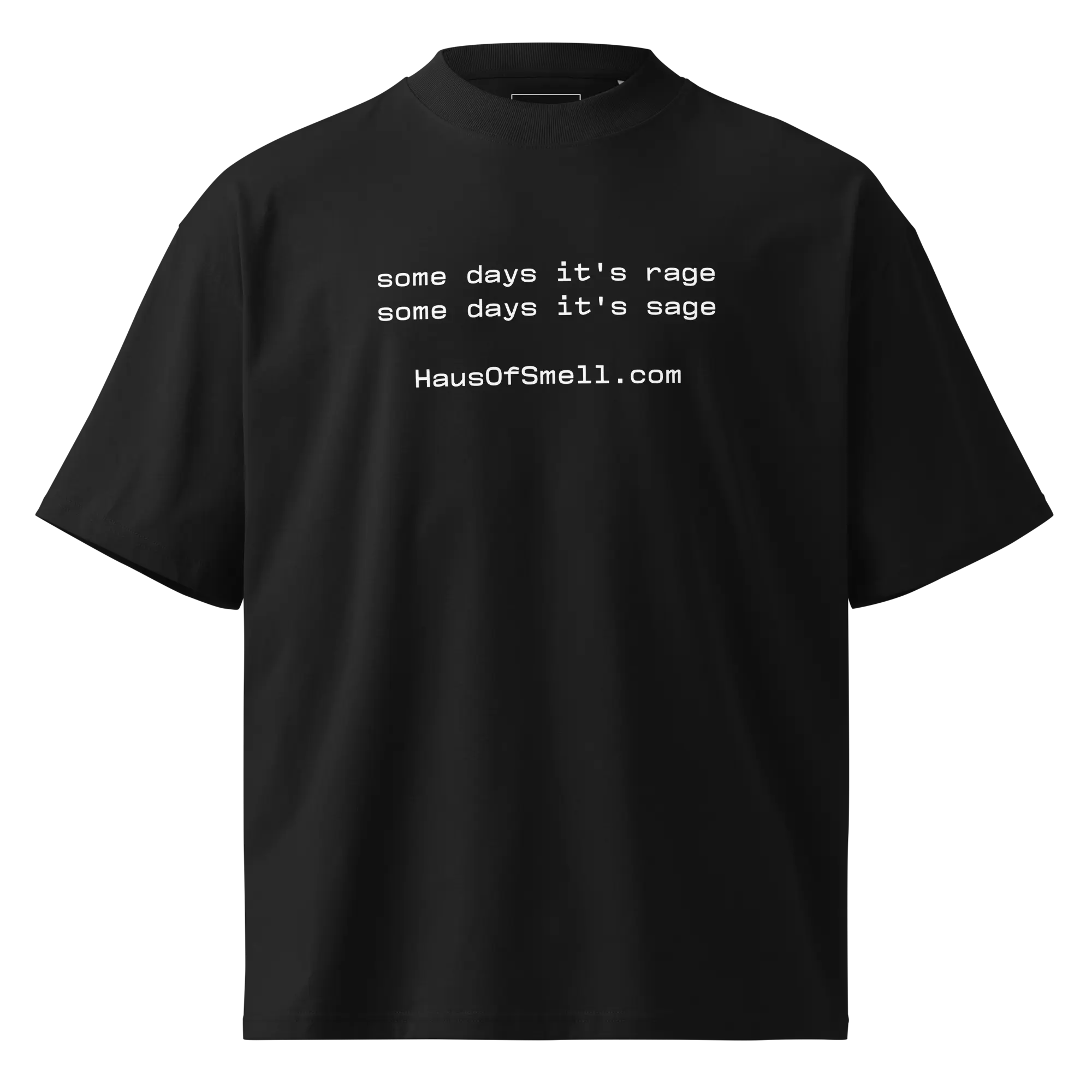 Unisex organic oversized high neck t-shirt HAUS OF SMELL